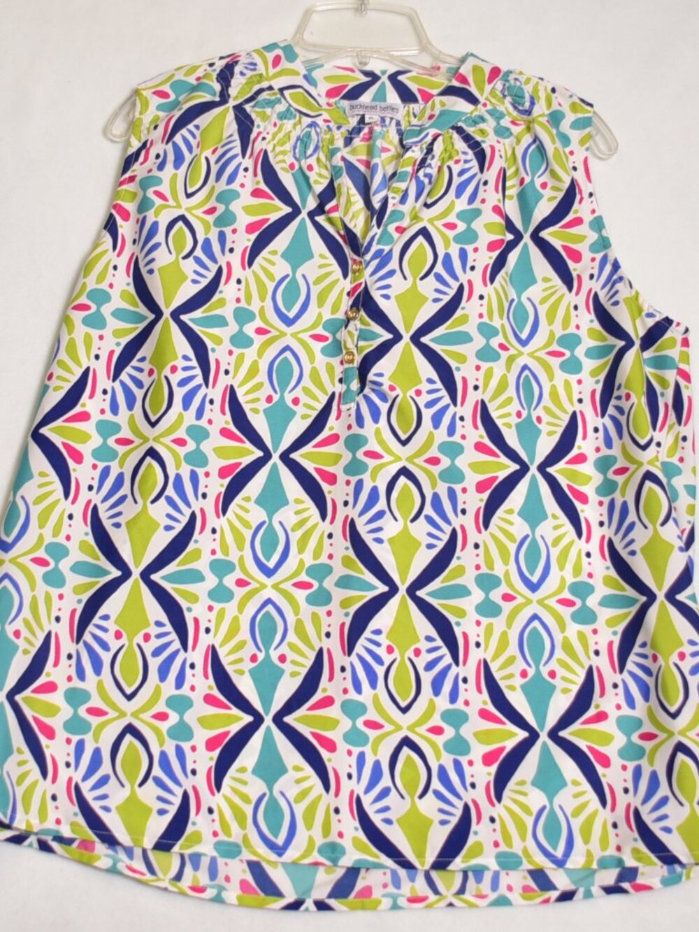 Buckhead Betties Colorful Women's Blouse Size XL Sleeveless